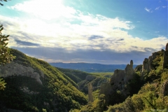 Fernblick aus dem Vela Draga. Sonne Fels Natur